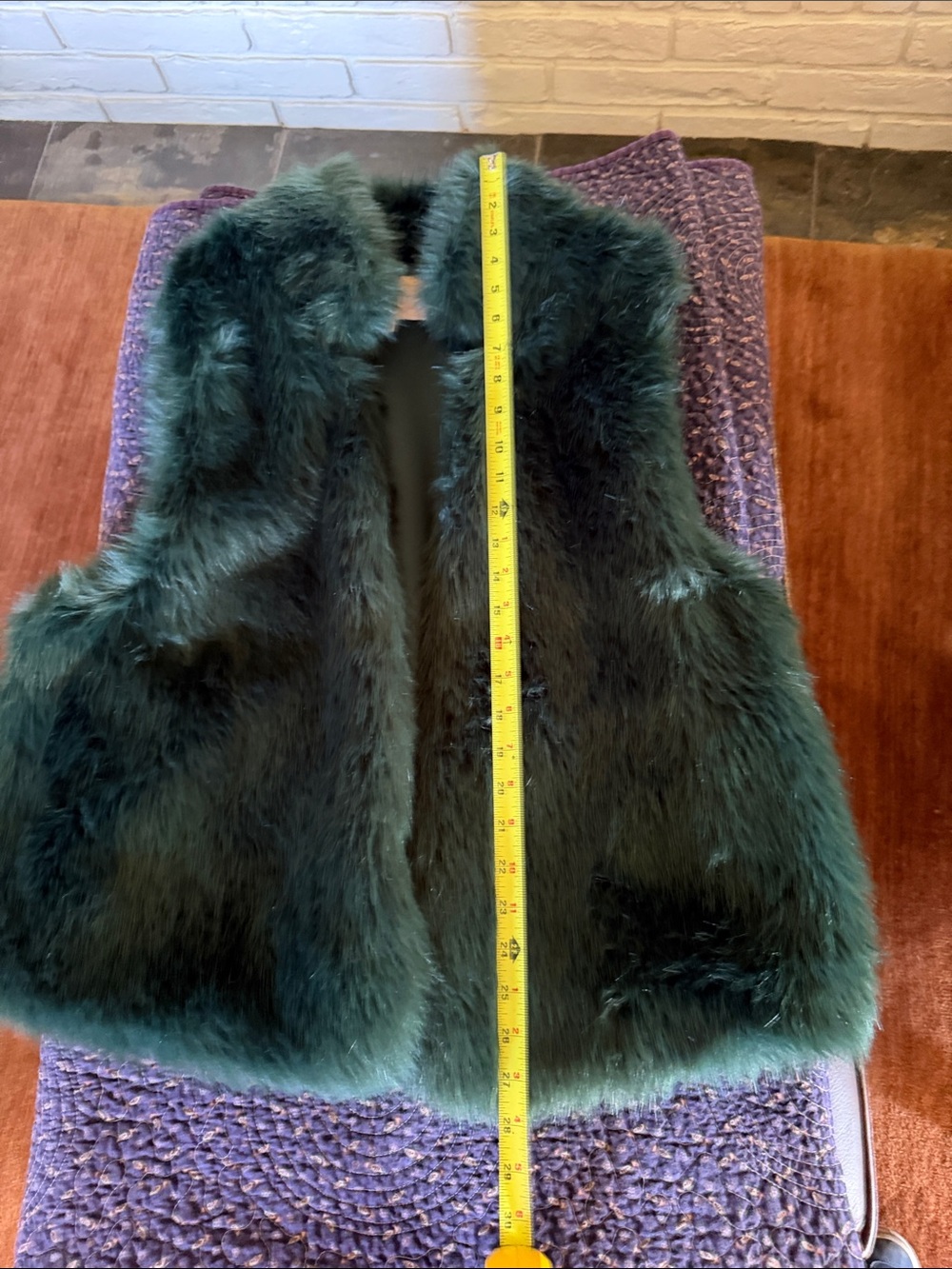 Gibson Latimer Deep Green Faux Fur Teddy Jacket XL - Picture 15 of 16